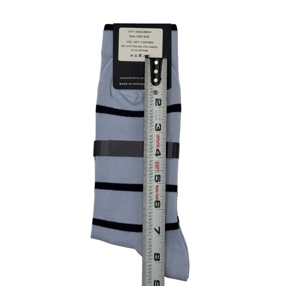 NEW Made in Portugal Onyx & Oxford Socks One Size Cotton Elegant striped socks - Picture 5 of 14